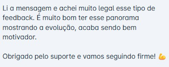 Depoimento de aluno