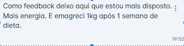Depoimento de aluno